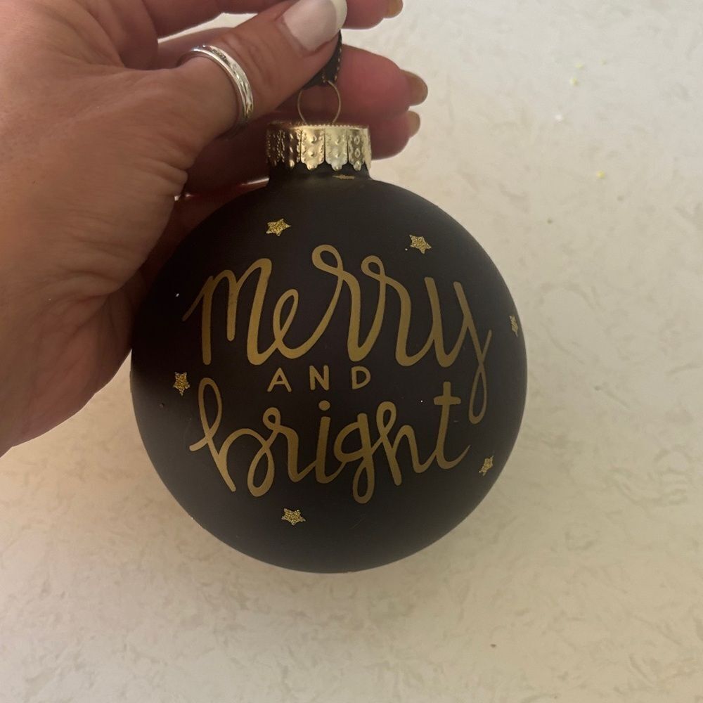 Macy’s Gold and Black Holiday Ornament